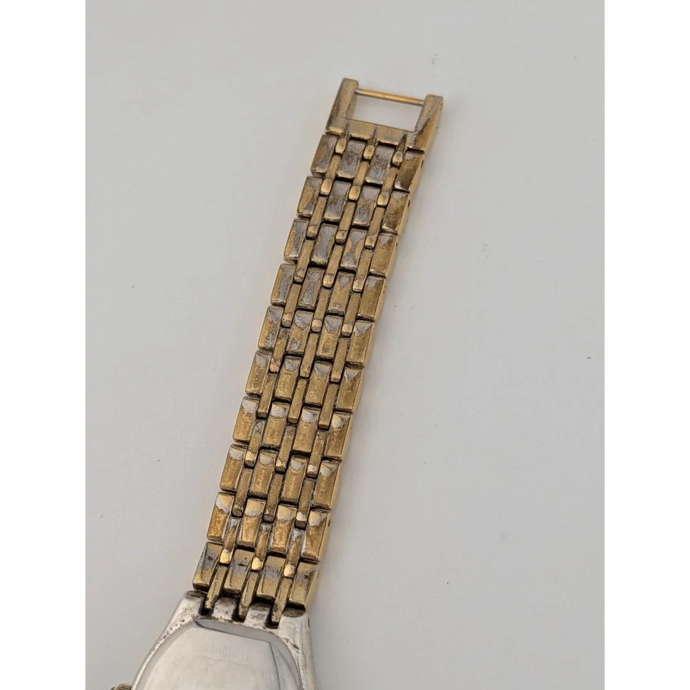 DMQ Watch Womens 22mm Gold Tone‎ Crystal Accents MOP Dial 6.5